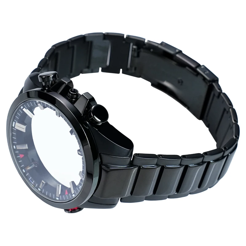 

New For Casio Eqb-501 Eqb-600 Eqb-700 stainless steel watch band Scale Ring Glass men case chain Glass mirror Metal accessories