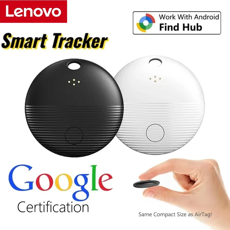 Localizador GPS Portátil Lenovo Google Find My Android Airtag Bluetooth para Carro, Bicicleta e Chaves - Nunca Mais Perca Objetos