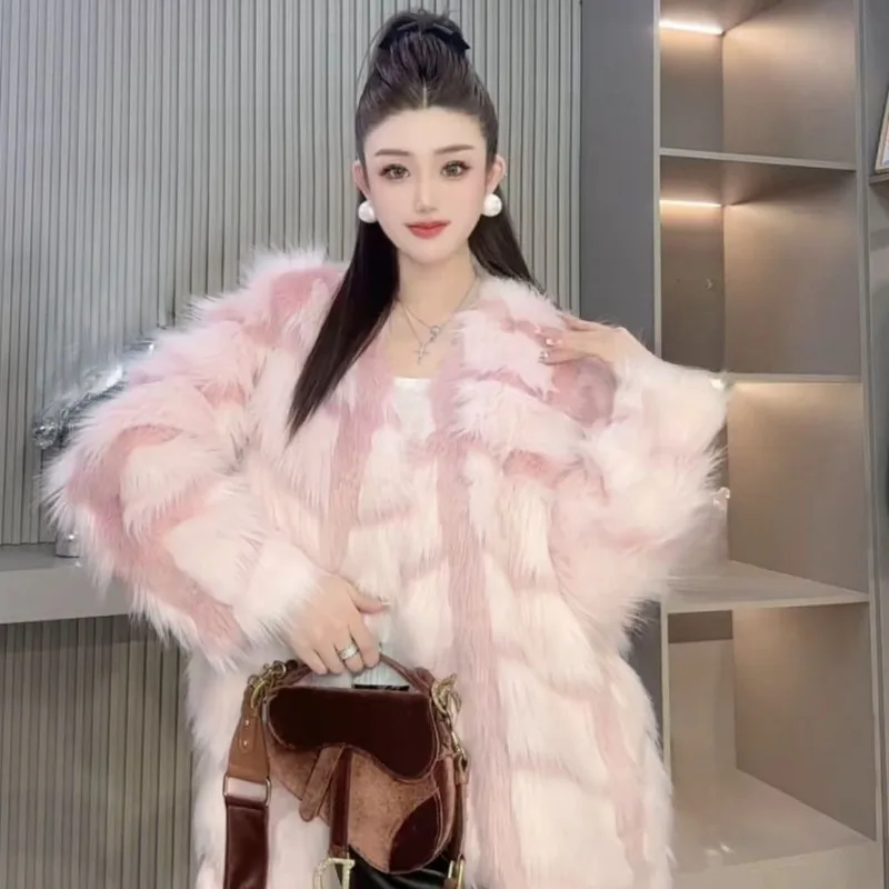 Luxury Foreign Style Long Hair Imitation Fox Fur Coat Women's Anti-season Autumn and Winter New Young Thickened Women's Clothing