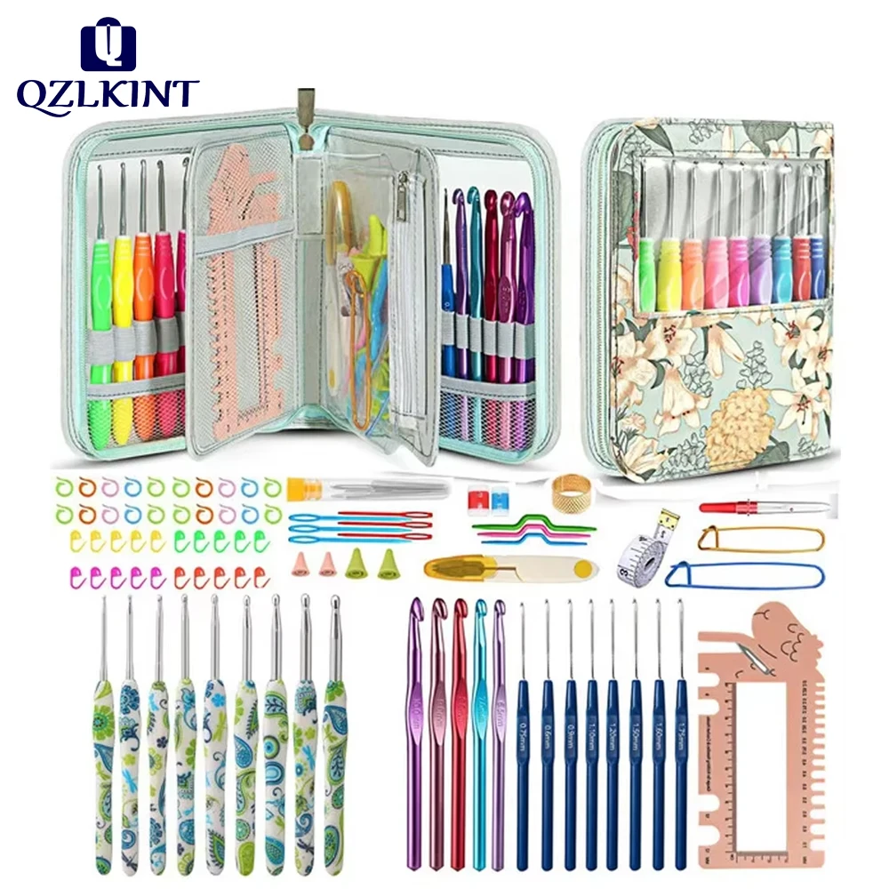 

Crochet hook set DIY Steel Knitting Needles Stitches Knit Craft Scissors Markers Weaving Sewing Accessories Tools For Beginner