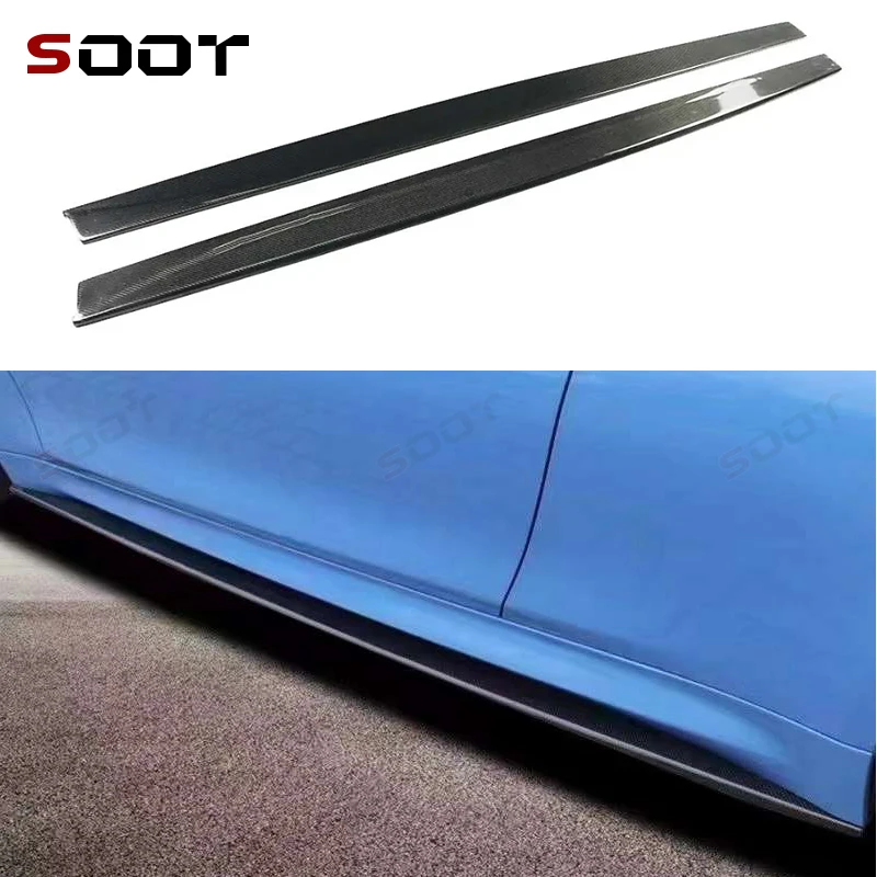 

For BMW M3 M4 F80 F82 F83 2014-2020 Carbon Fiber Side Skirt Splitters Cupwings Winglets Canards Side Skirts Apron Car body kit