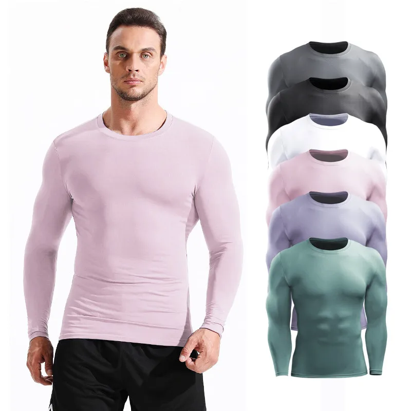 

Men Women Compression Running Long Base T Shirt Fitness Sport Basketball Football Skiing Training Gym Bottom Clothes B5021