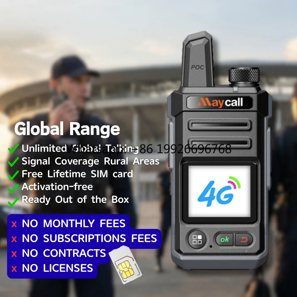 

Tetocom 4g Lte Poc Radio Touch Screen Long Range 5000km Android Zello Function Walkie Talkie with Sim Card T8 Woki Toki
