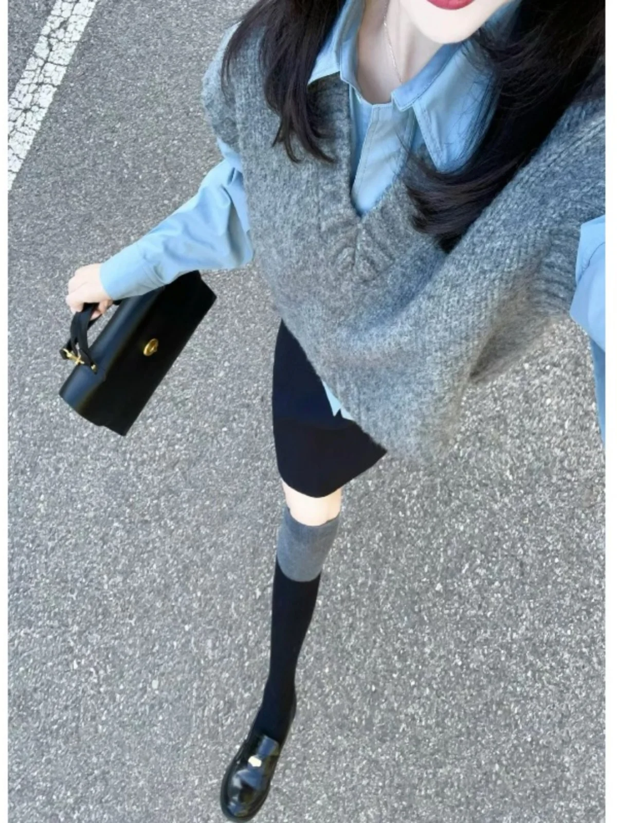 

Fashionable Knitted Vest Shirt Set Salt Series Three-Piece Women's Spring Clothing Matching Whole Set Comfortable Long Sleeve...