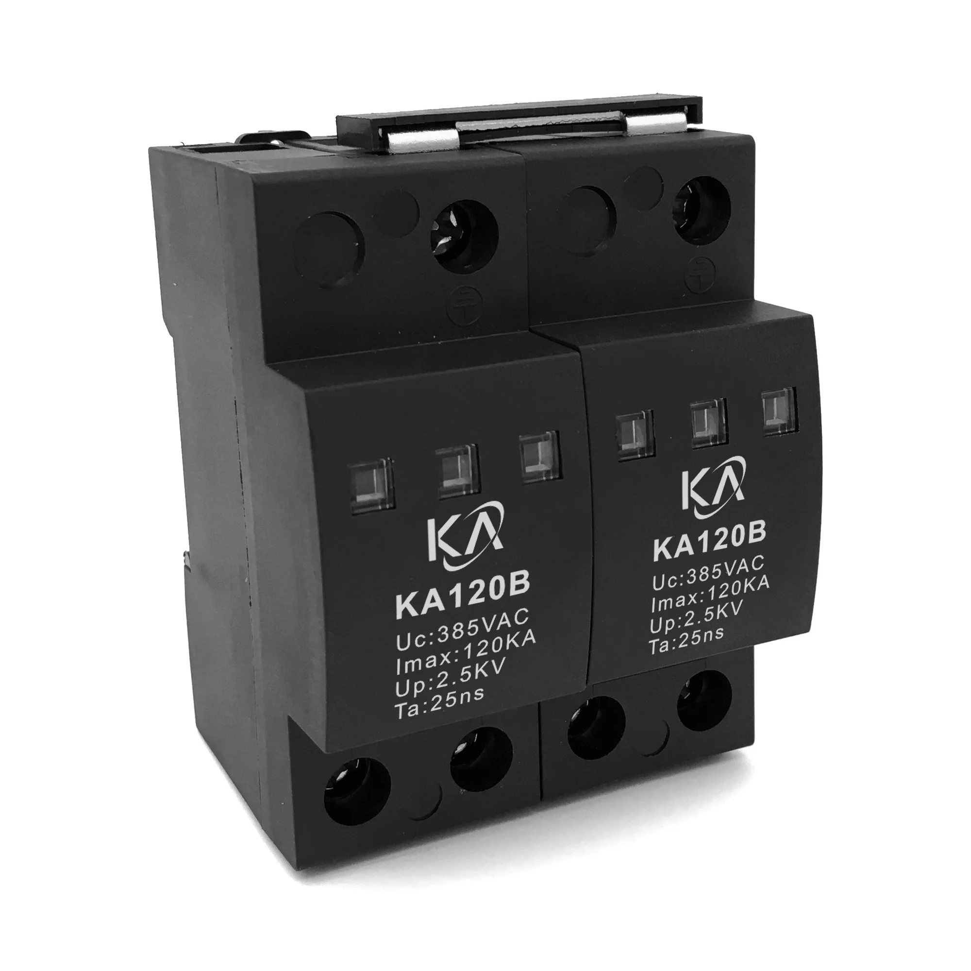 Ka120B2 Class Ii Ac Power Arrester Class B 2P Single-Phase Power Arrester 120Ka Surge Protector