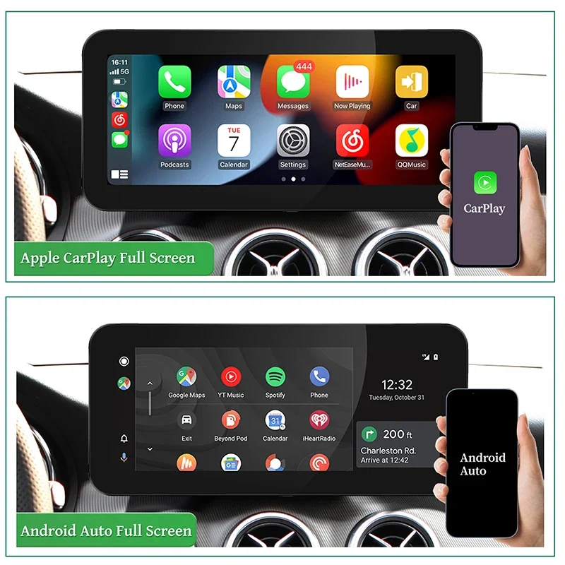 Mercedes GLA Class X156 12.3'' Screen Upgrade NTG 5.1/5.2 Apple CarPlay Wireless Android Auto Mirror Full Screen Android App Int