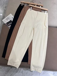 Spring elastic waist casual office pencil trousers