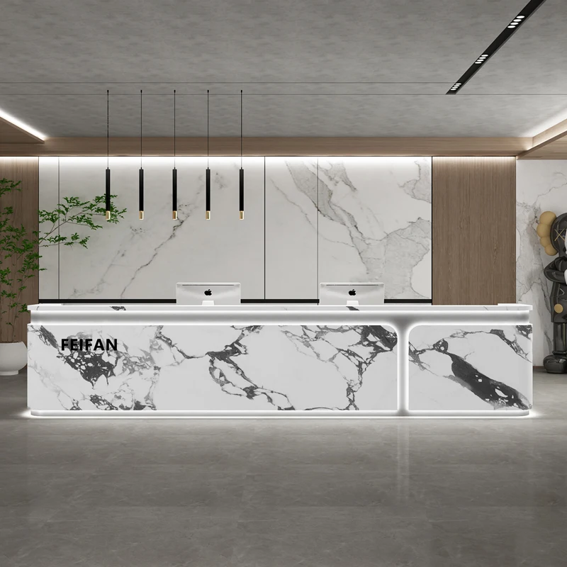 

Organizers Company Reception Desks Modern Shop Beauty Bar Luxury Reception Desks Executive Comptoire Accueil Lounge Furniture