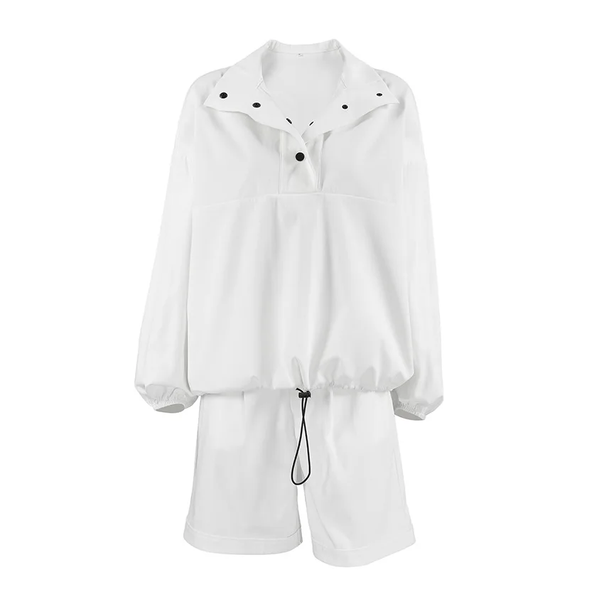 

2025 spring top and shorts design sense simple mountain POLO shirt set women's clothing 1200