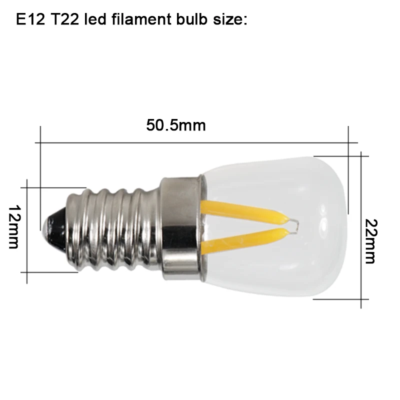 Ampadas Led Bulb E12 12v 110v 220v 2W Mini Spotlight Refrigerator Fridge Light 12 V Volt Small Home decoration Table Wall Lamp