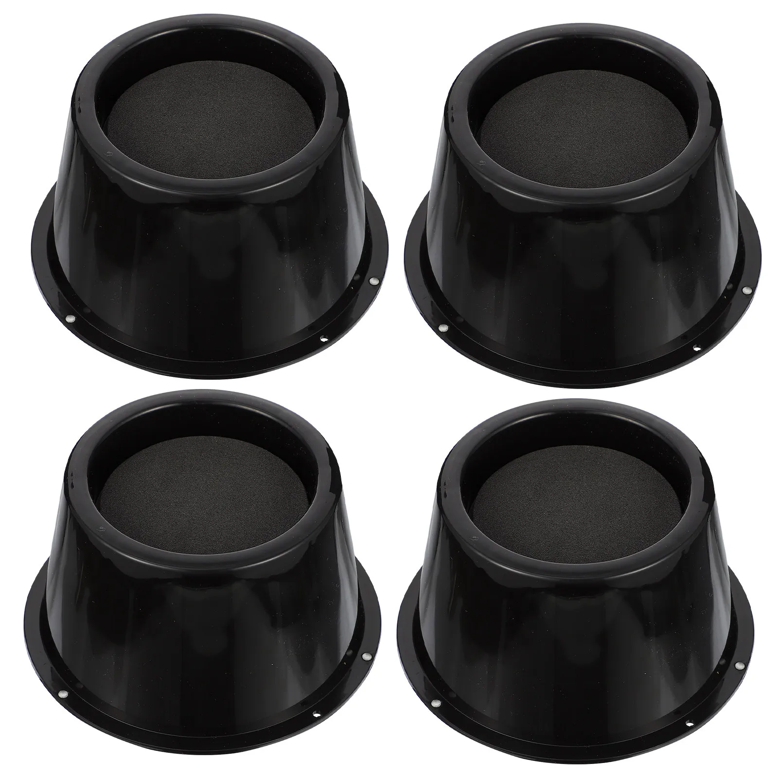 Furniture heightening pads for household families to improve home comfort 4 plastic foot pads black