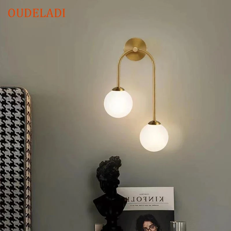 corredor corredor escada decoracao nordic lampadas de parede iluminacao com bola vidro interior arandela para quarto moderno sala estar jantar 01