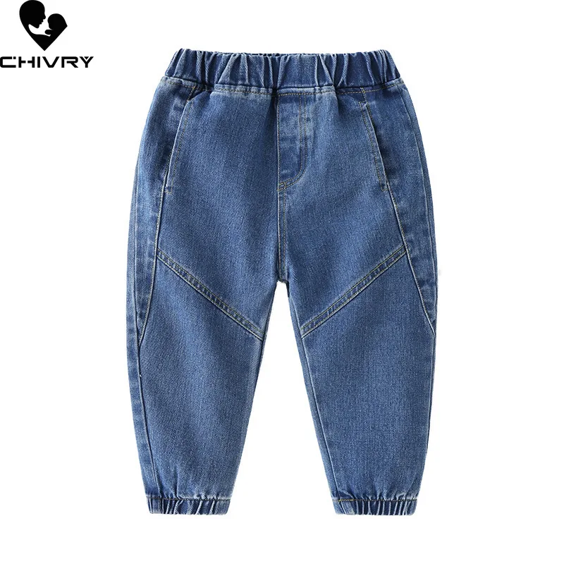 

New 2023 Spring Autumn Kids Fashion Solid Jeans Baby Boys Classic Denim Pants Children Casual Trousers Jeans Clothing