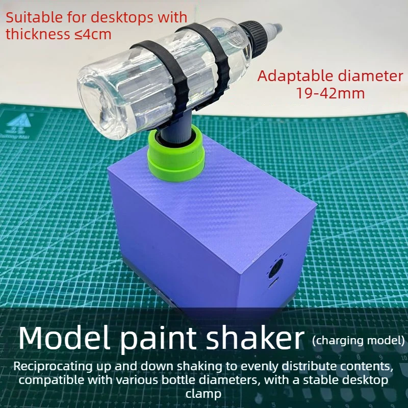 Automatic Mixer With Paint Bottle (19-42mm) With Fixtures - Mini Desktop Electric Paint Vibration Plate