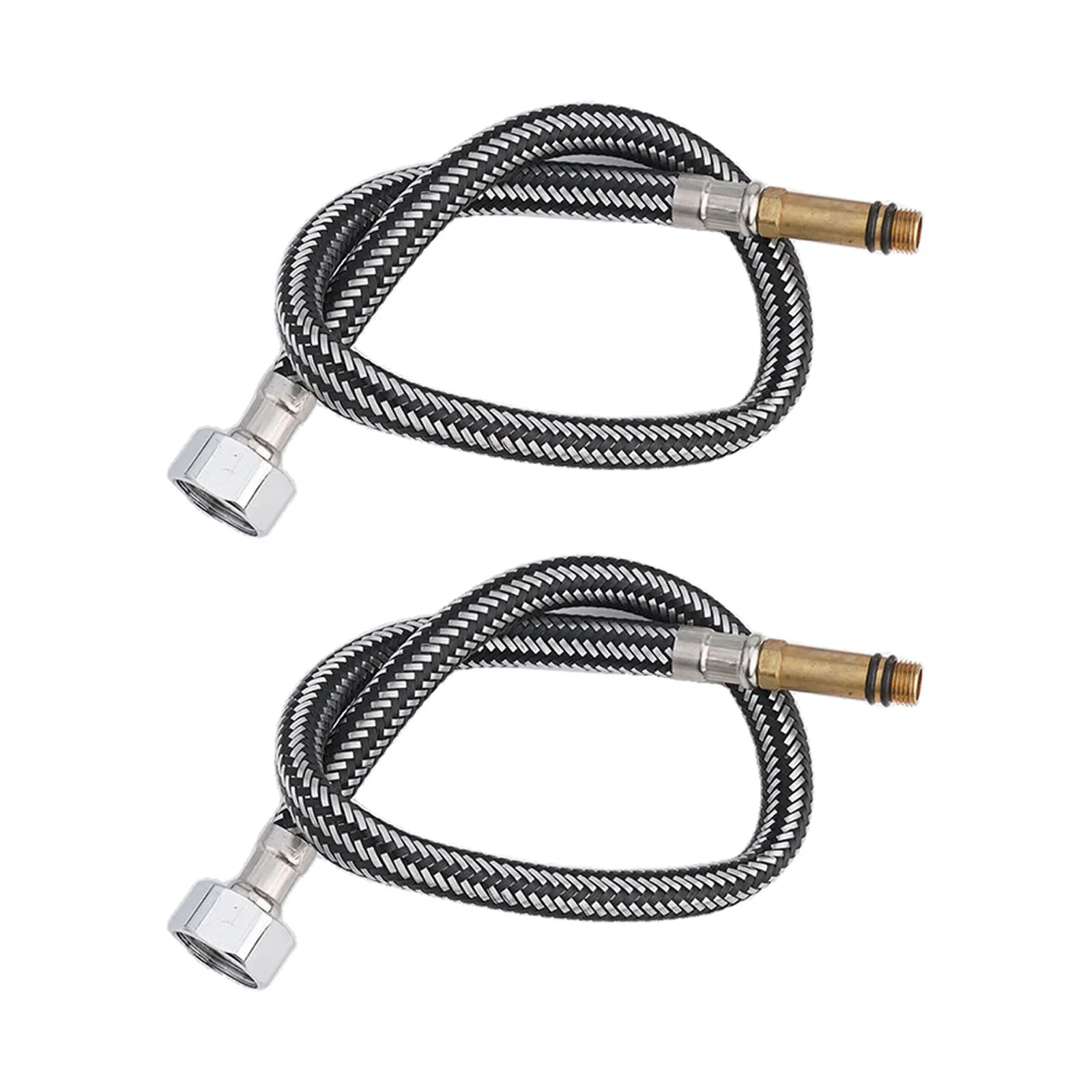 Flexible G1/For 2 To For 2 Inch For Braided Water Supply Pipe Set For 2PCS For Mixer Faucet Cold And Hot Water