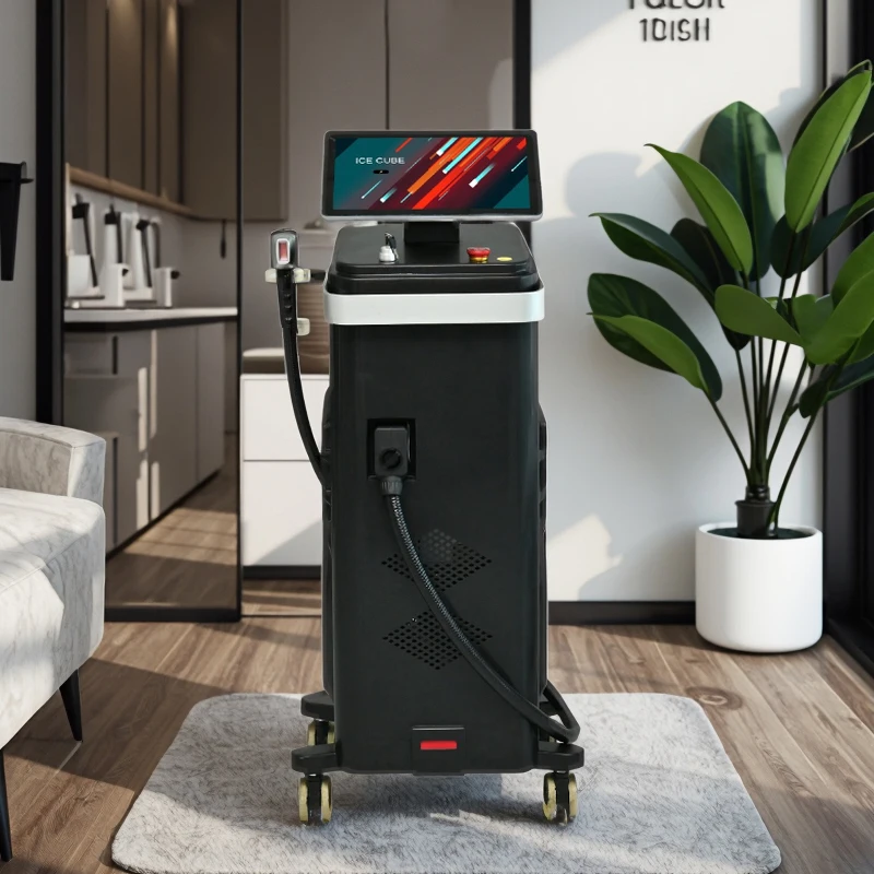 Newest Ultra-quiet AI ICE 3 Waves 755nm 808nm 1064nm Diode Laser Hair Removal Machine 1200W  Stationary Beauty Device