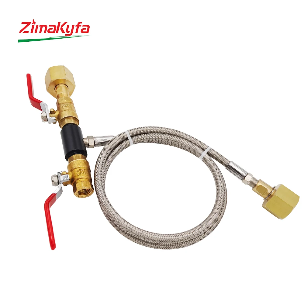 CO2 Cylinder Refill Adapter Soda Maker Hose Connector CO2 Exchange Carbonator Tank for Filling Soda Blue Co2 Bottle