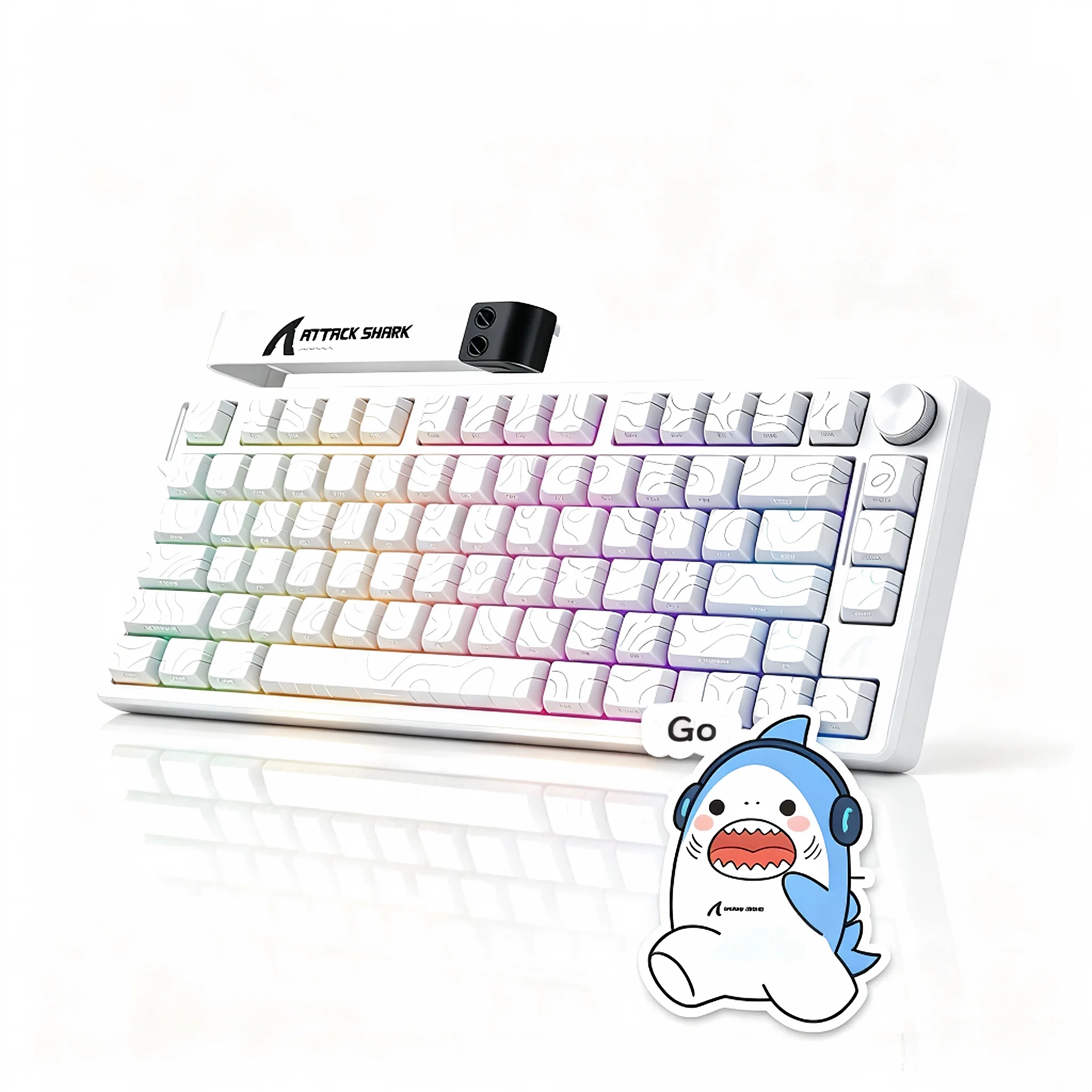 MAMBASNAKE&ATTACK SHARK R82 HE Wired Gaming Keyboard 8000Hz Magnetic Switch Keyboard 75% 0.005mm Rapid Trigger Low Latency RGB Hall Effect