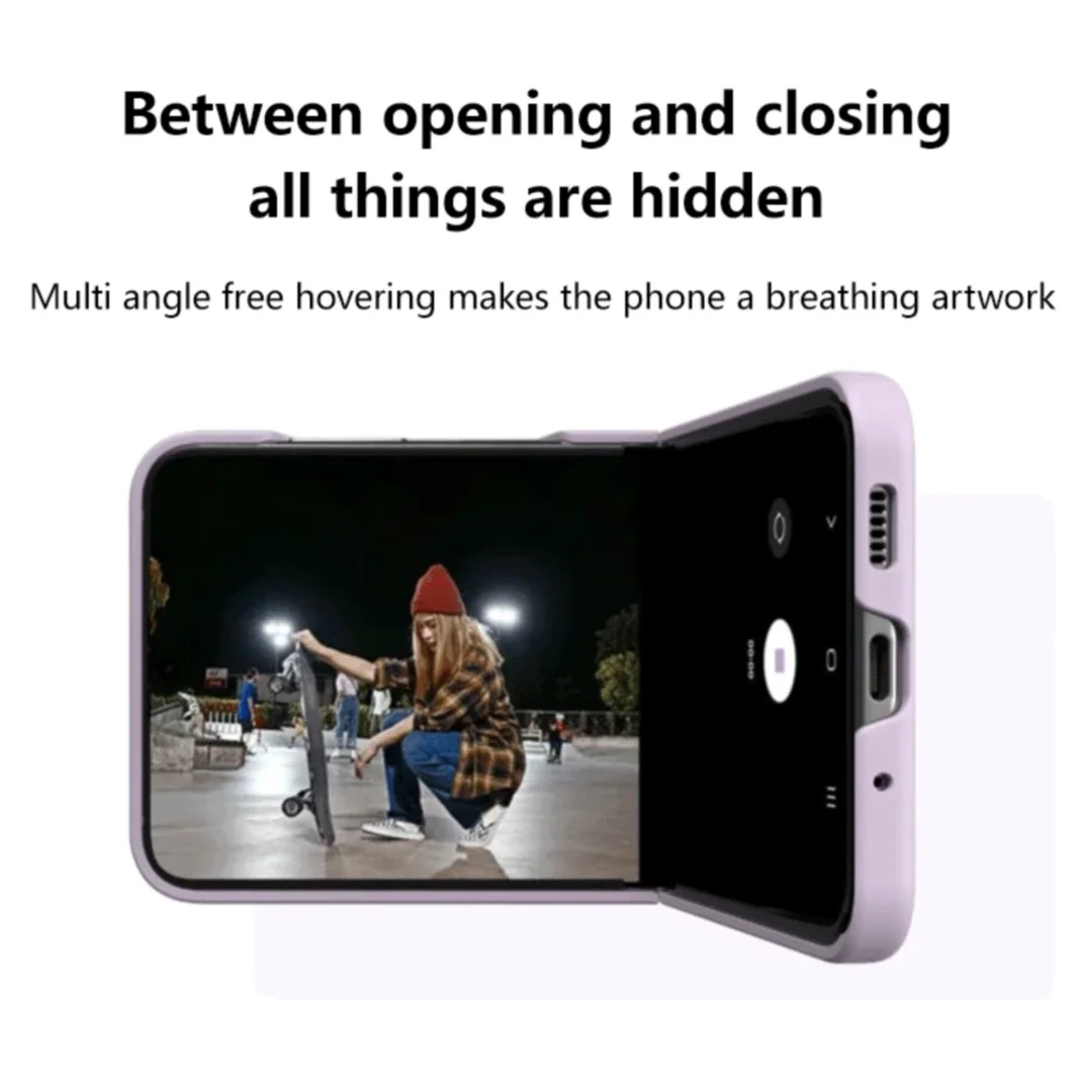Hartschalen-Handyhülle mit Farbverlauf und Ring für Samsung Galaxy Z Flip 8 7 FE 6 5 Flip7, Schutzhülle mit großem Sichtfenster – Detail 3
