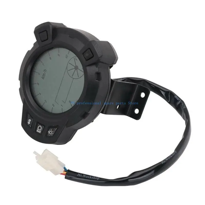 

41XA Motorcycle Digital Odometer Oil Level Gauge Speedometer Instrument with Adjustable Brightness 7 Color Display for BWS125
