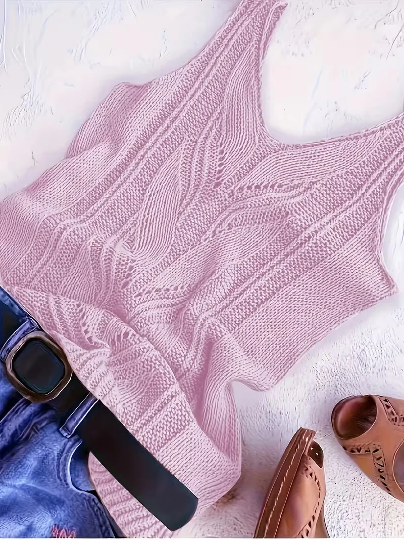 Sommerliches Damen-Strick-Tanktop