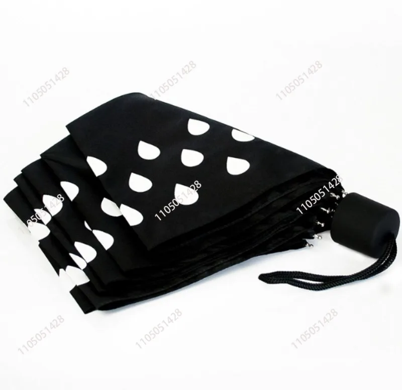 1Pcs water color umbrella rain point gradual change umbrella folding umbrella