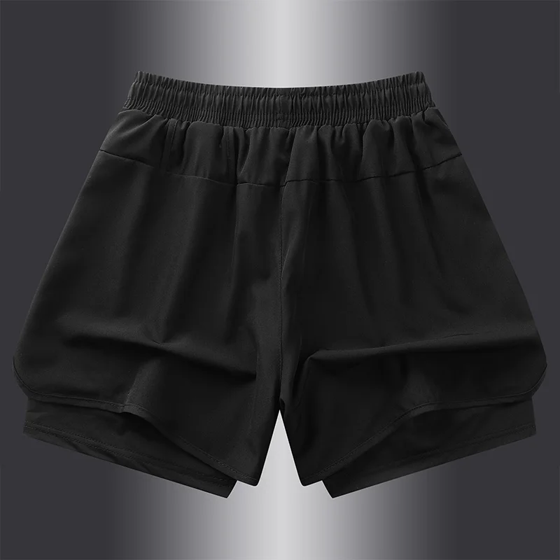 Fake two pieces of summer sports shorts, men's and women's quick drying three point running training Fitness lining American