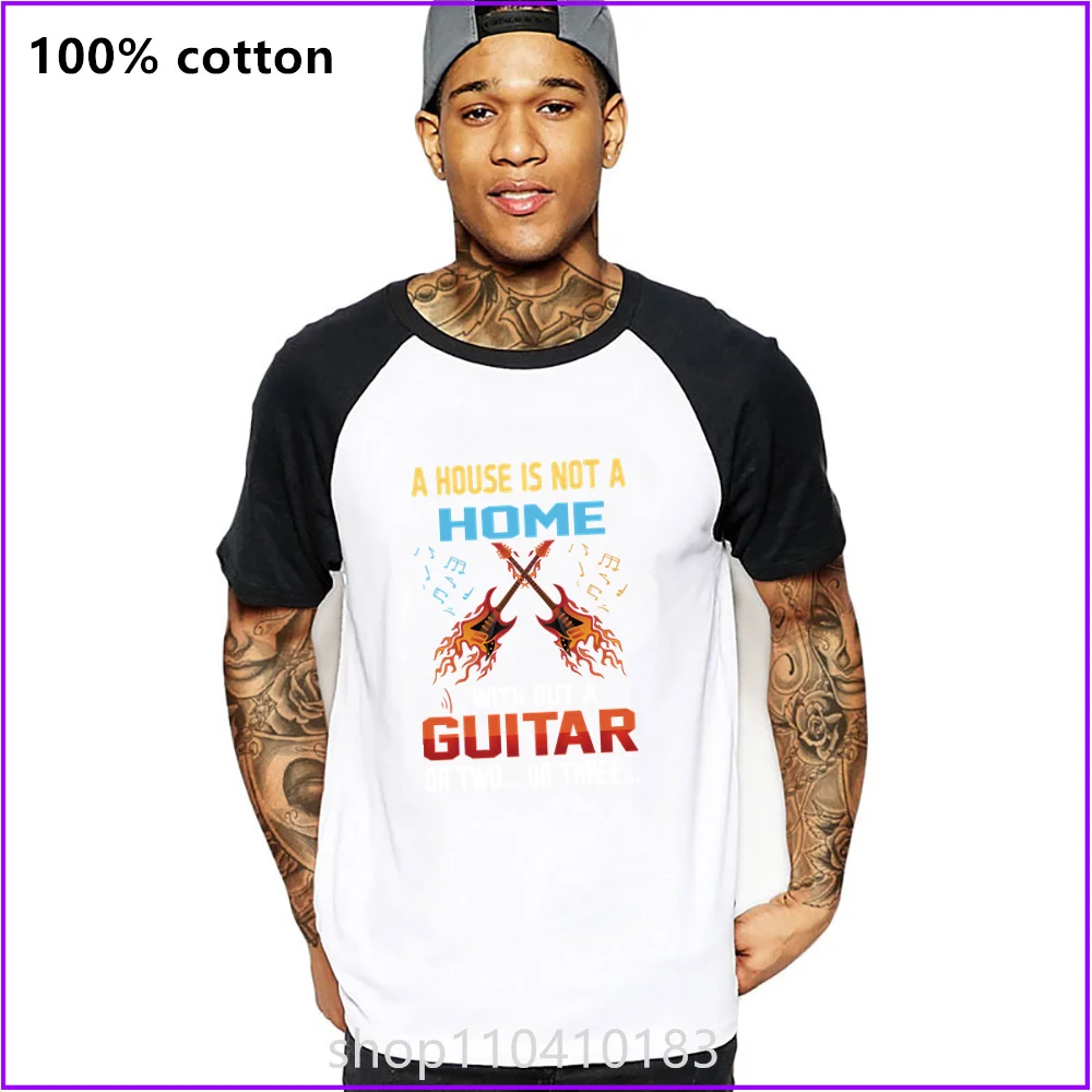 A House Is Not A Home With Out A Guitar Music Dj T Shirts For Men'S Women Tshirt T-Shirt Wholesale White Fahion Cotton Long Slee