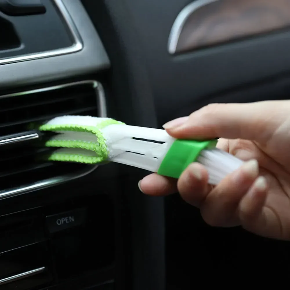 

Car Dashboard Detailing Blinds Keyboard Dust Cleaner Brushes Air Conditioner Vent Slit Cleaning Brush Double Ended Tool Car Wash