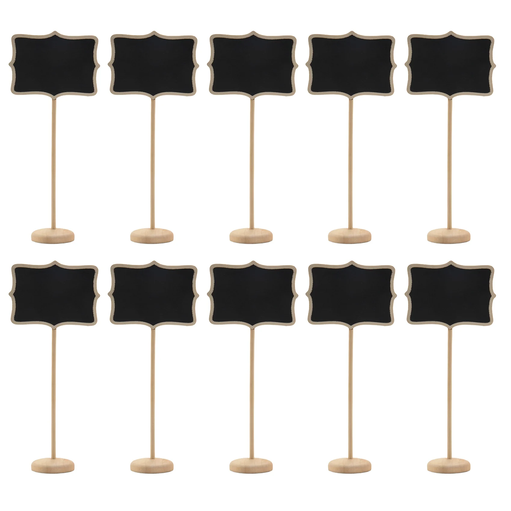 20 Pack Wood Mini Chalkboards Signs Stakes,Blackboards With Stands&Stickers,Small Rectangle Black Board