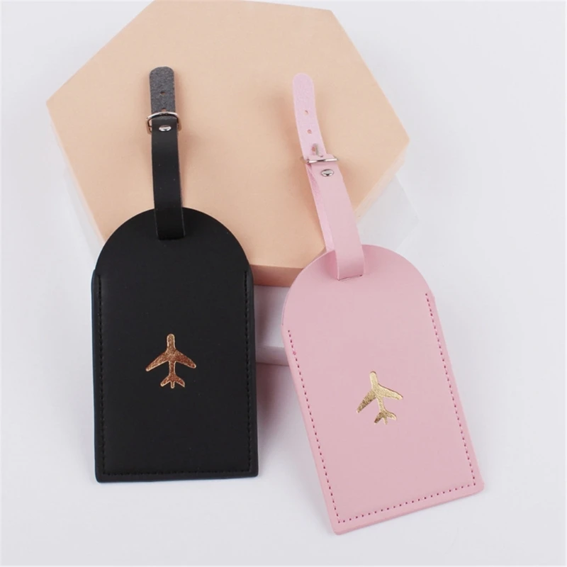 Leather Suitcase Luggage Tag Label Bag Pendant Handbag Portable Travel Accessories Name ID Address Tags for Women Men