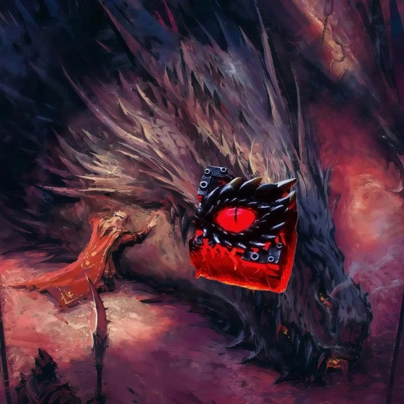 

Magic Dragon Eye Theme Personalized Keycap Single Creative Resin Material Transparent Customization ESC Position Gift Cross Axis