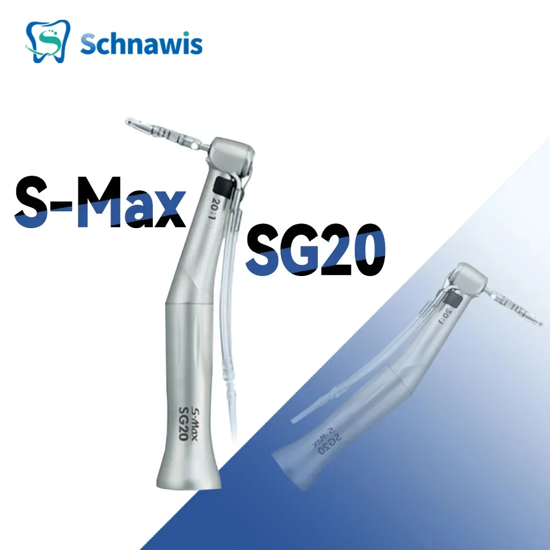 

S.Max SG20 contraangulo Dental Low Speed Handpiece 20:1 Reduction Implant Surgery Contra Angle Handpiece Air Turbine