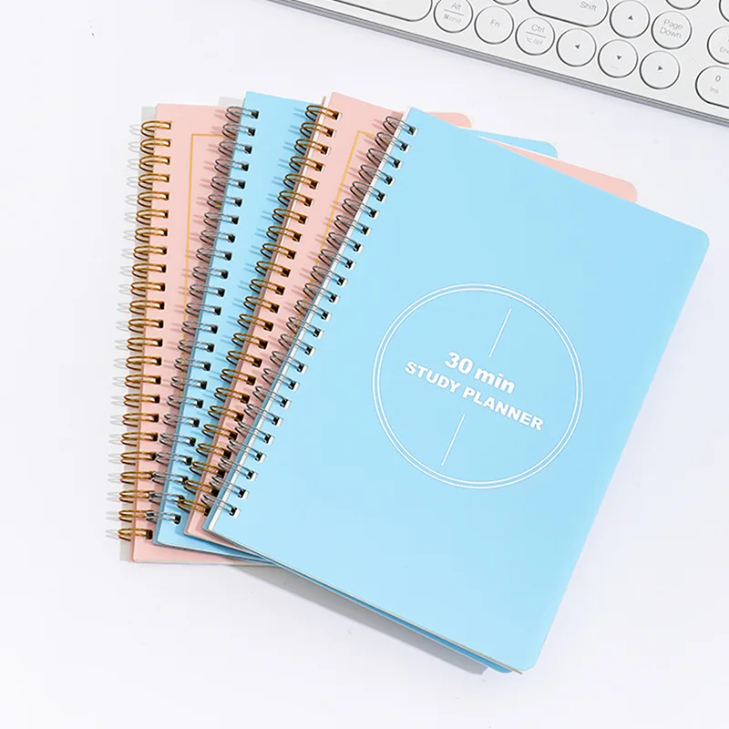 2 Pcs/set A5 Spiral Bound Weekly & Daily Planner for Family Finance Management with Cash Budget Tracker Note Book