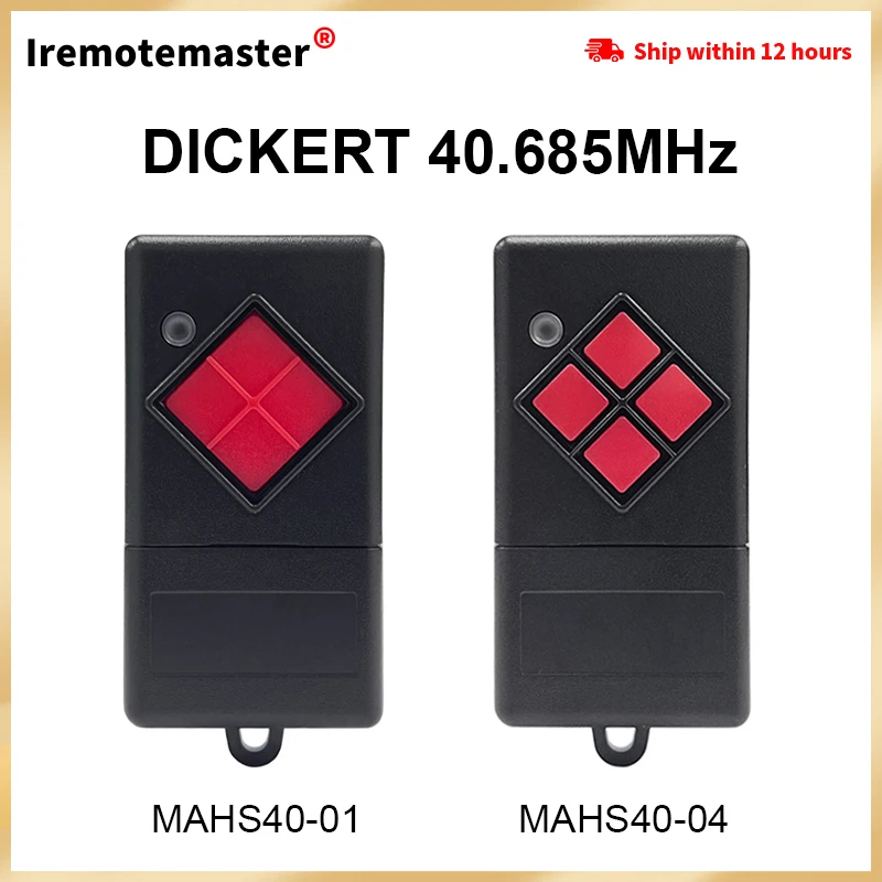 

Clone DICKERT MAHS40-01 MAHS40-04 40.685mhz Fixed Code Garage Door Gate Remote Control Garage Opener Transmitter