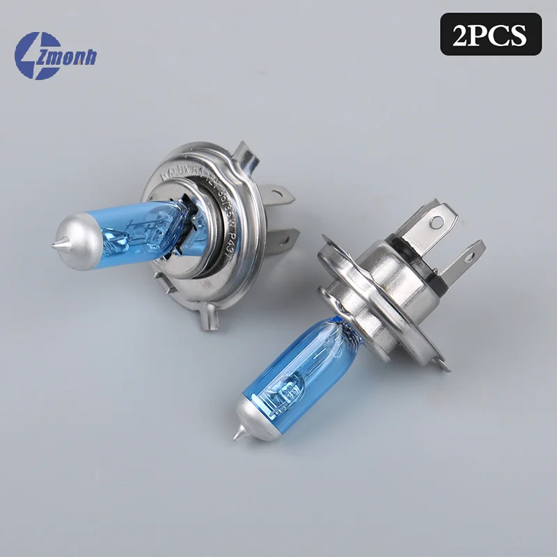 

New！2PCS High Quality Scooter Moped Motorcycle Headlight Bulb H4 P43T 12V 35/35W White Light