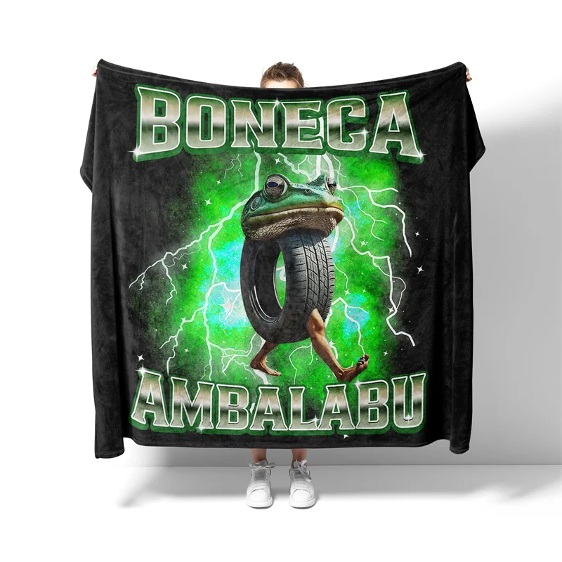 Aertemisi Boneca Ambalabu Italian Brainrot Funny Meme Pet Blanket for Small Medium Large Dog Cat Puppy Kitten Couch Sofa Bed