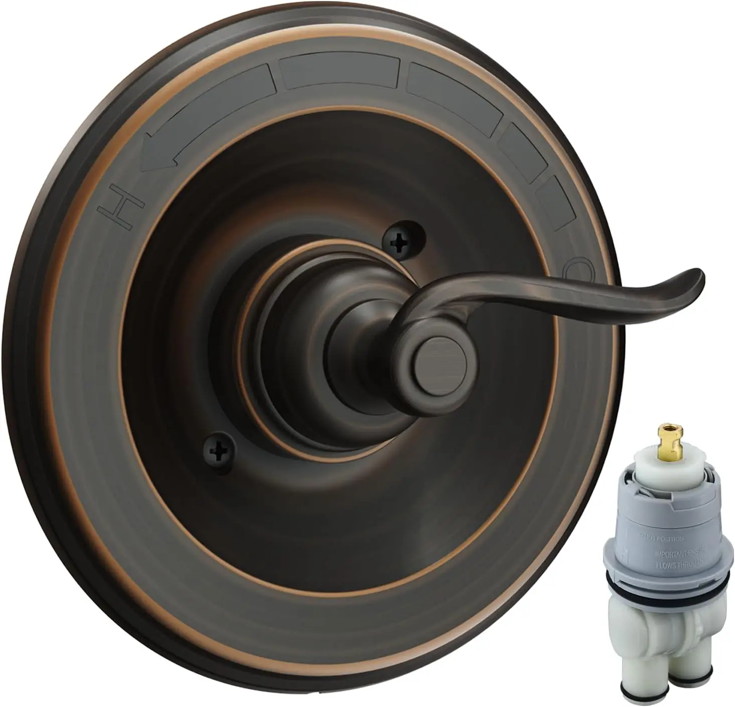 

Single-Function Shower Valve Trim Kit, Pressure-Balancing, Oil Rubbed Bronze, Fits R10000 Series