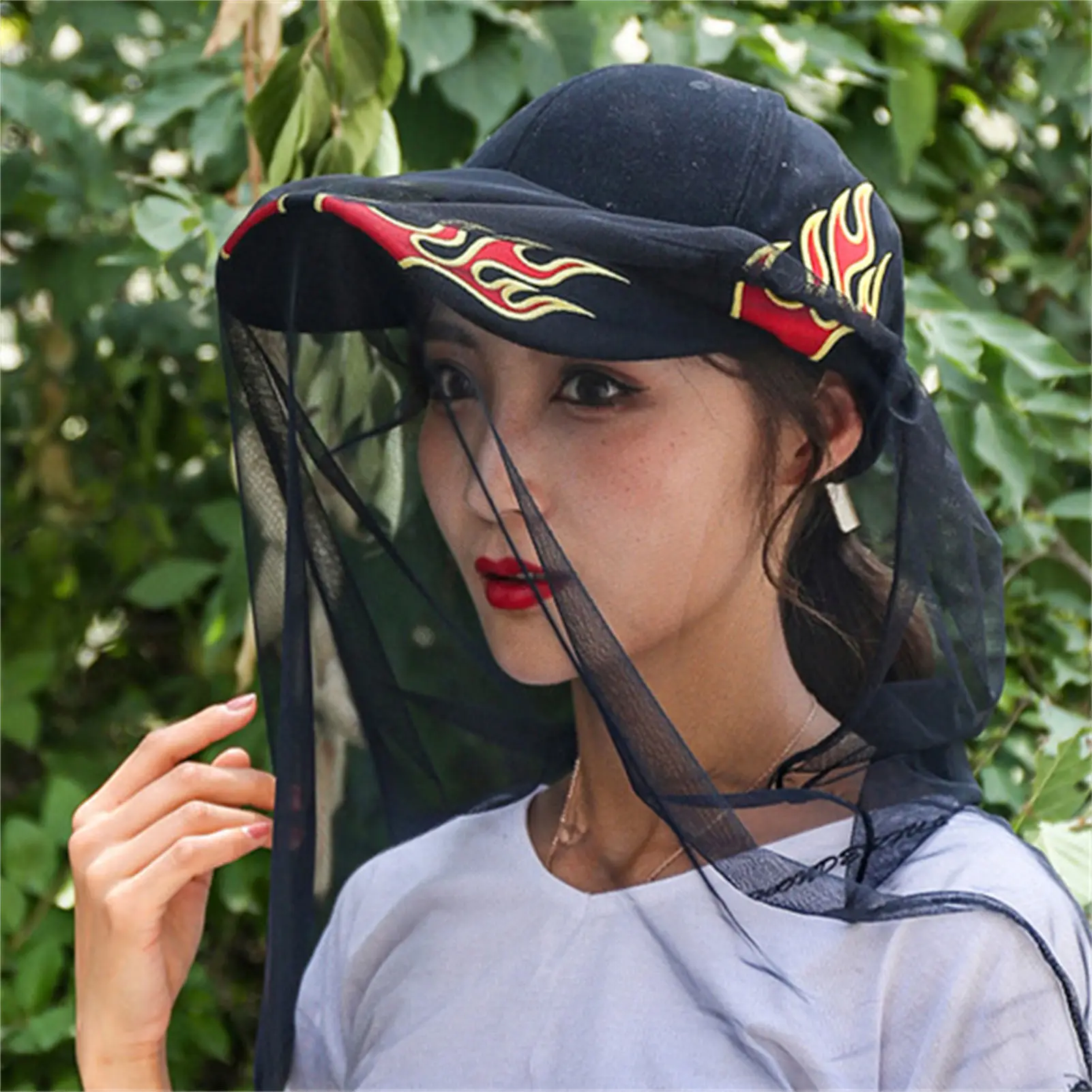 Mosquito Net Head Cover Breathable Fishing Veil for Adults UPF50+ Sun Protection Mesh Face Shield Durable