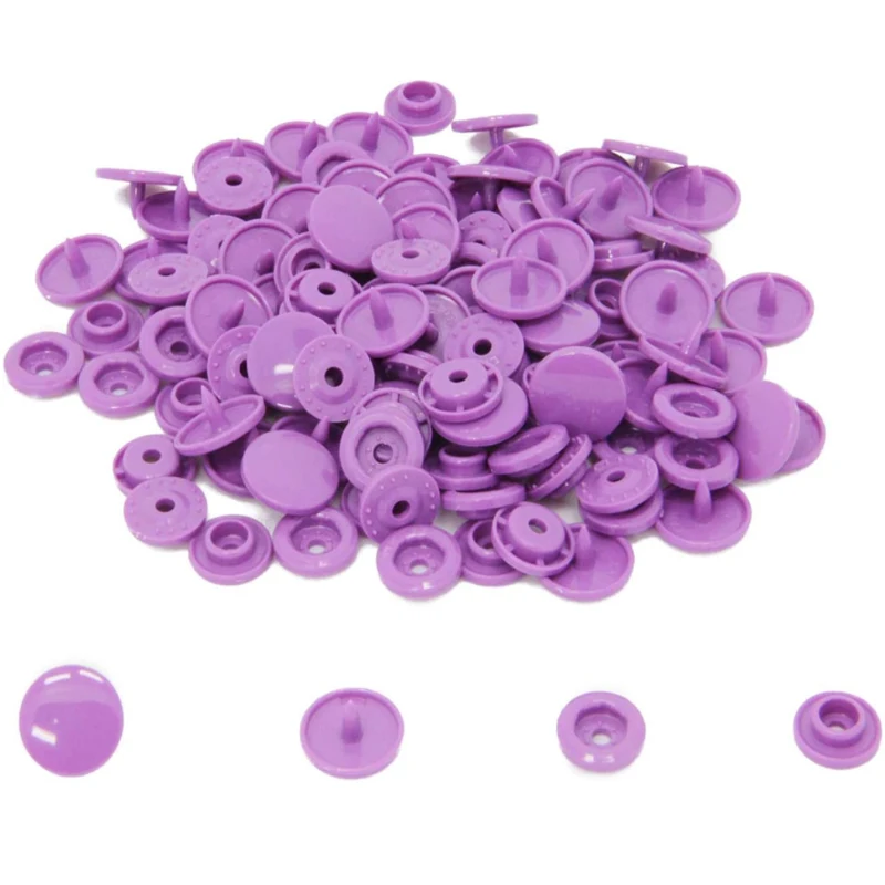 50Sets round Plastic Snaps Button Fasteners T5 Bag Folder Dark Buckle Button Resin Garment Accessories For Clothes Scrapbooking