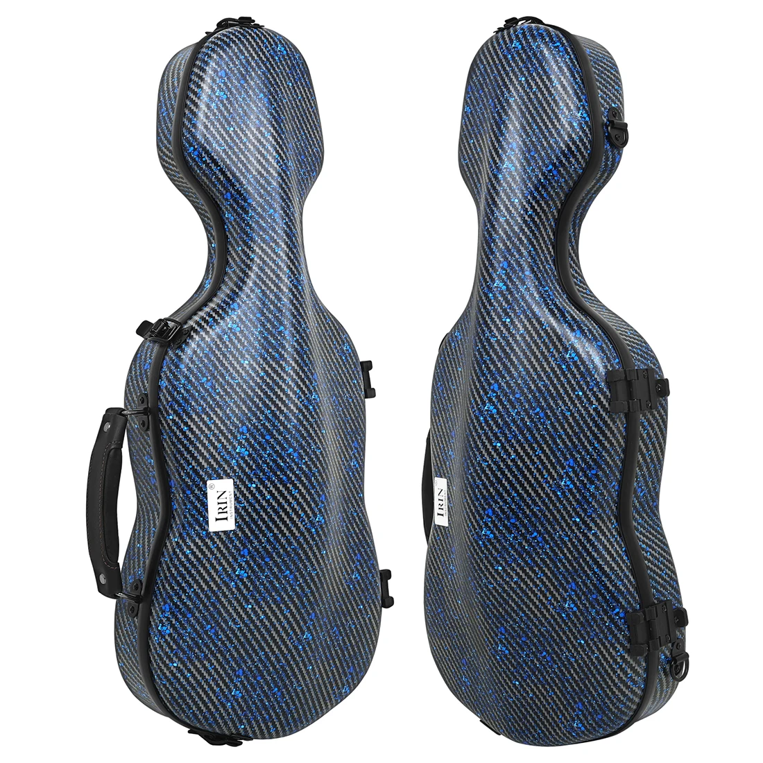 4/4 Violin Case Carbon Fiber Lightweight Hard Shell Violin Case with Wheels Hygrometer for Violin Protection Travel Performance