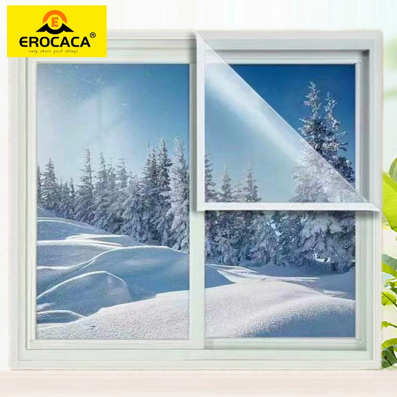 EROCACA Window Heat Insulation film Warm film in winter Self-Adhesive mucosa protective transparent Soft glass film For window