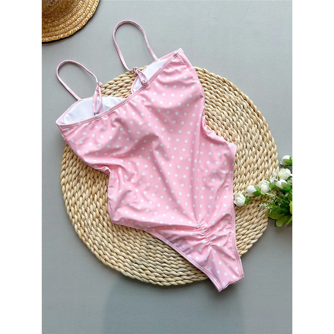 2026 Neuer 3D-Blumen-Punkte Scrunch-Butt Einteiliger Badeanzug Damen-Bademode mit hohem Beinausschnitt und Polsterung Badeanzug Schwimmanzug V6890 – Detail 8