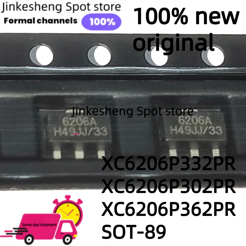 10 pcs/lot new Original XC6206P332PR XC6206P302PR XC6206P362PR SOT-89 SOT89 3.3 V 3V 3.6 V 500mA controller IC chip