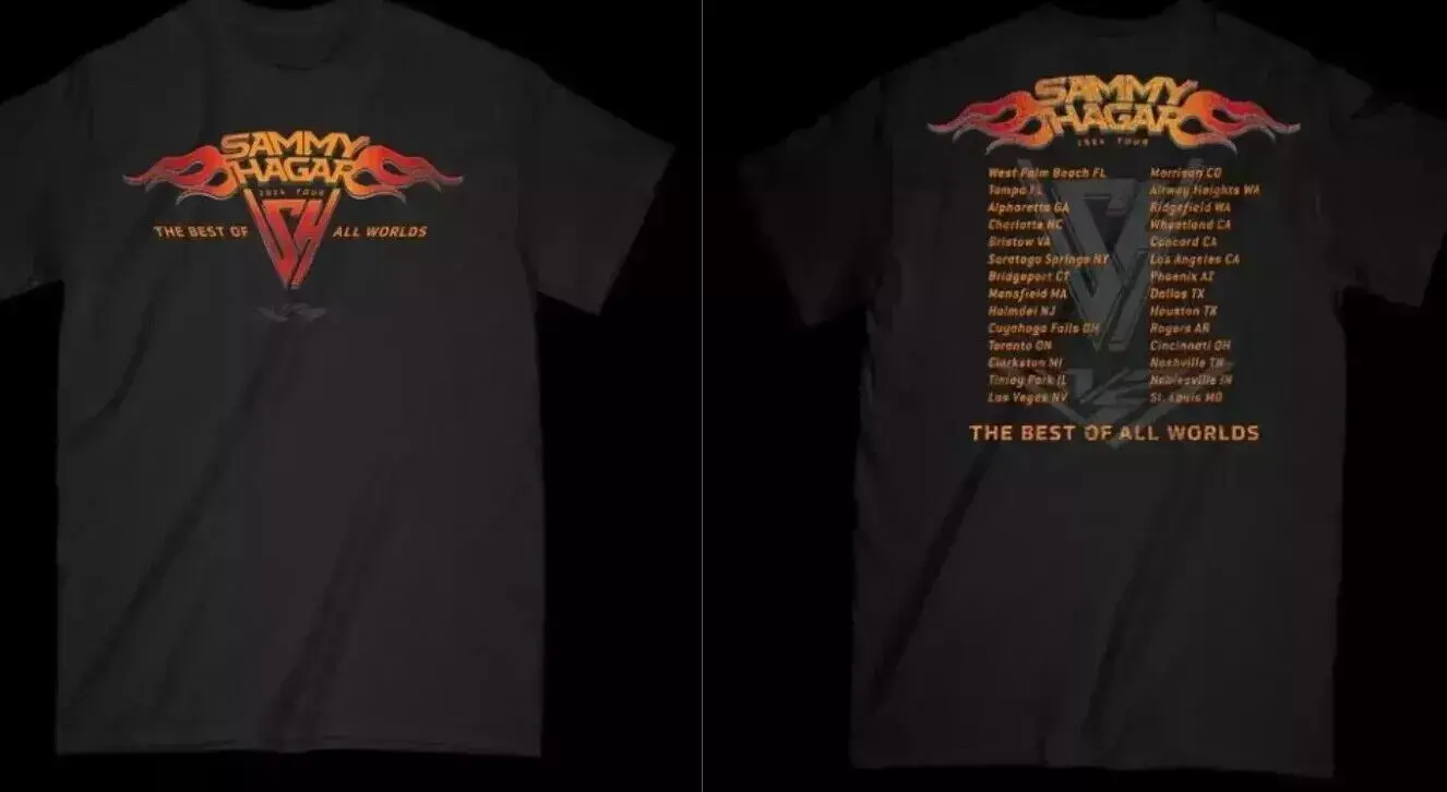 SAMMY HAGAR 2024 THE BEST OF ALL WORLDS EXCLUSIVE TOUR TEE Shirt Cool