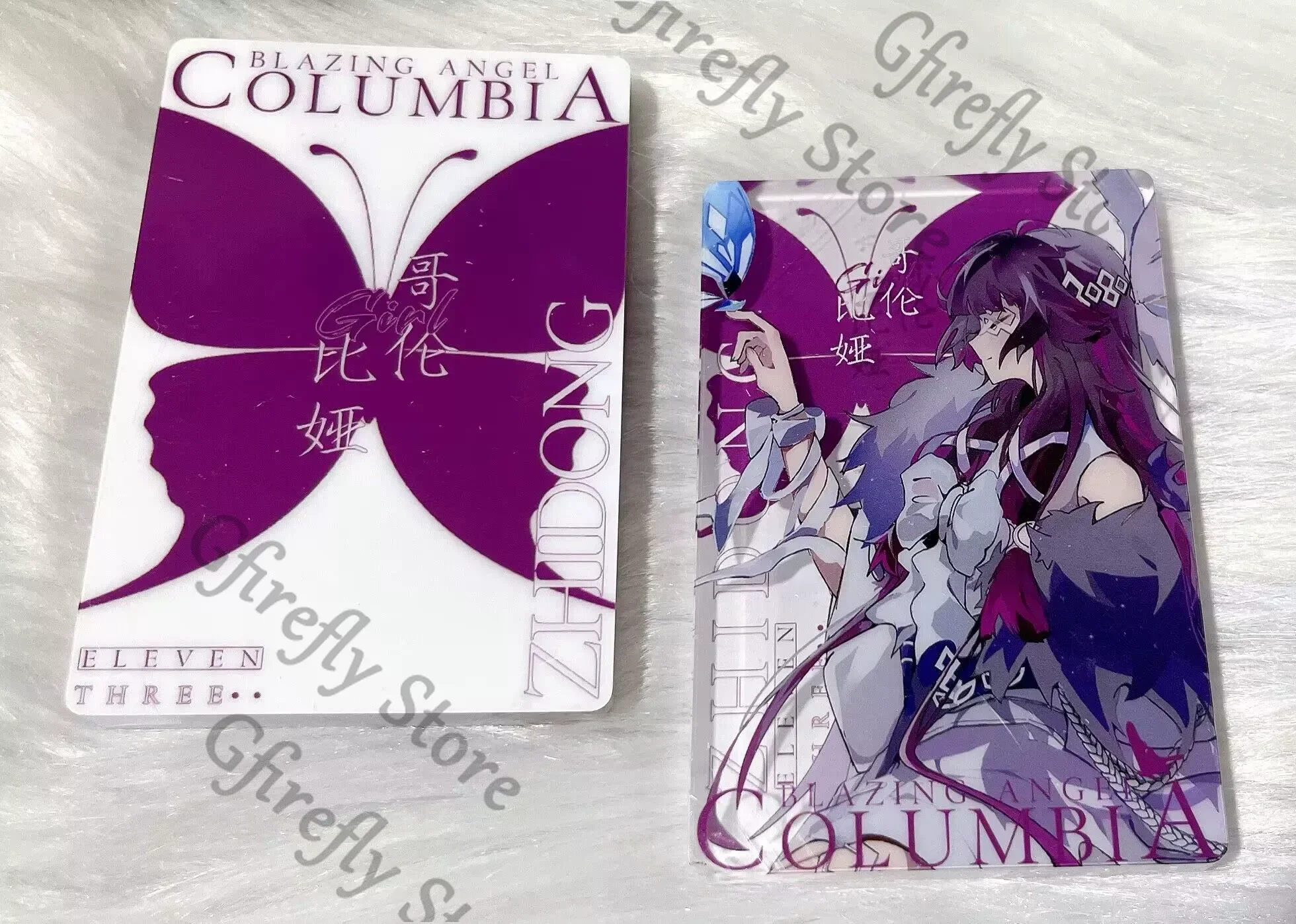 

Genshin Impact Columbina Damselette Цветная бумага Shikishi Косплей Лазерный билет Украшения Акриловый значок Маджонг Талисман