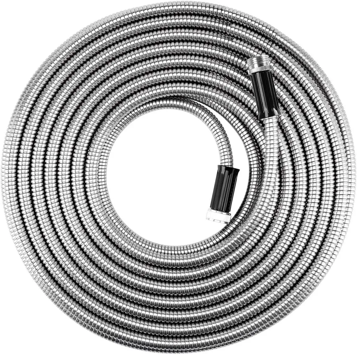 

Metal Garden Hose 25 ft Flexible No Kink Lightweight RV Drinking Water Hose Extension Leader Hose Heavy Duty Outdoor