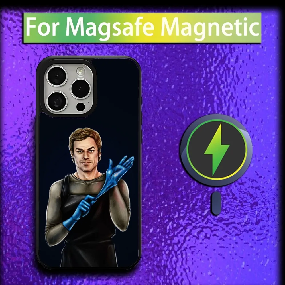 D-Dexter Morgan Phone Case For iPhone 16,15,14,13,12,11,Plus,Pro,Max,Mini Magsafe Magnetic Wireless Charging