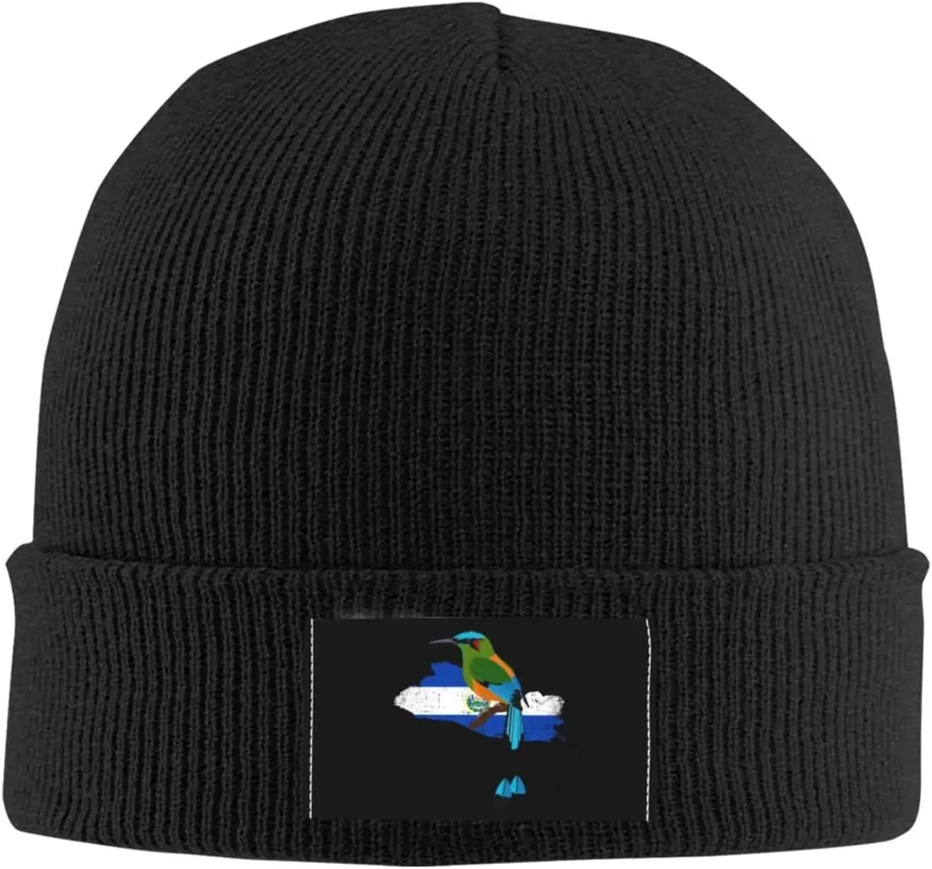 Salvador Torogoz Salvadoreño Black Beanie Hat for Men Women Winter Warm Hats Knit Slouchy Stocking Hats Skull Cap