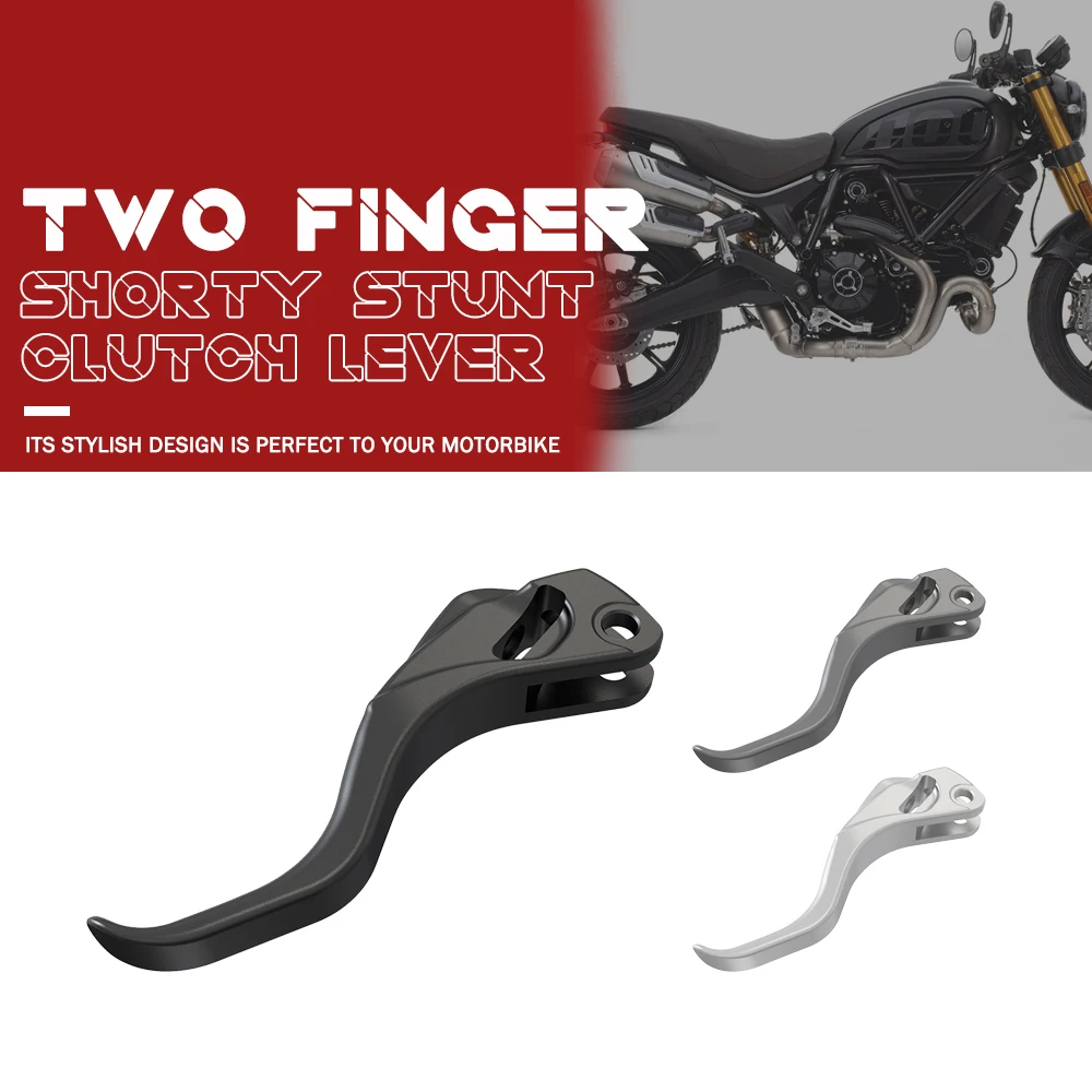 NEW Motorcycle For Ducati Scrambler 1100 Dark Sport Pro Two Finger Shorty Stunt Clutch Lever Special Tribute 2018-2023 2019 2020